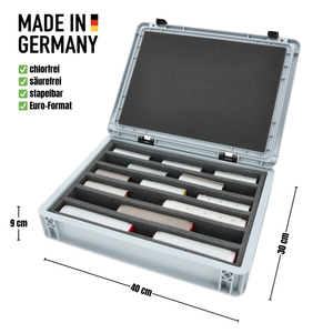 Feldherr Eurobox 40 x 30 cm Set per modellismo ferroviario - scala H0m - 6 scomparti - inserto in schiuma per stoccaggio verticale