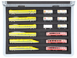Feldherr Eurobox 40 x 30 cm Set for model railway - N scale - 6 compartments - foam insert for horizontal storage