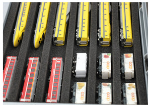 Feldherr Eurobox 40 x 30 cm Set for model railway - N scale - 6 compartments - foam insert for horizontal storage