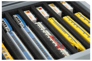 Feldherr Eurobox 40 x 30 cm Set per modellismo ferroviario - scala N - 9 scomparti - inserto in schiuma per stoccaggio orizzontale