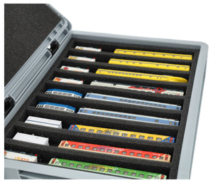 Feldherr Eurobox 40 x 30 cm Set per modellismo ferroviario - scala N - 9 scomparti - inserto in schiuma per stoccaggio orizzontale