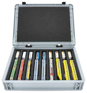 Feldherr Eurobox 40 x 30 cm Set per modellismo ferroviario - scala N - 9 scomparti - inserto in schiuma per stoccaggio orizzontale