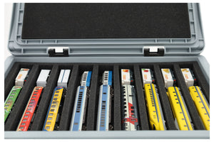 Feldherr Eurobox 40 x 30 cm Set per modellismo ferroviario - scala N - 9 scomparti - inserto in schiuma per stoccaggio orizzontale