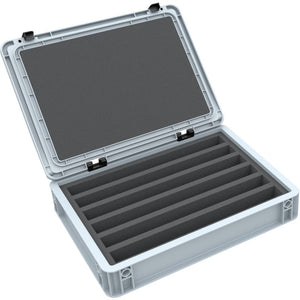 Feldherr Eurobox 40 x 30 cm Set para modelismo ferroviario - escala TT - 6 compartimentos - inserto de espuma para almacenamiento vertical