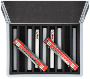 Feldherr Eurobox 40 x 30 cm Set para modelismo ferroviario - escala TT - 9 compartimentos - inserto de espuma para almacenamiento vertical