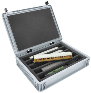 Feldherr Eurobox 40x30 Set para modelismo ferroviario - escala 00 - 5 compartimentos - inserto de espuma para almacenamiento vertical