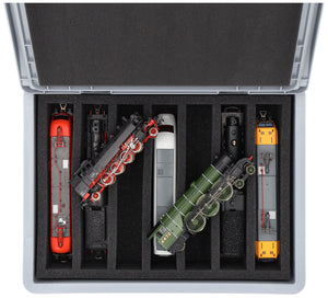 Feldherr Eurobox 40 x 30 cm Zestaw do modeli kolejowych - skala 00 - 7 przedziałów - wkładka piankowa do przechowywania w pozycji pionowej