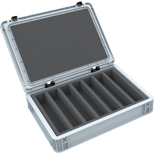 Feldherr Eurobox 40 x 30 cm Zestaw do modeli kolejowych - skala 00 - 7 przedziałów - wkładka piankowa do przechowywania w pozycji pionowej