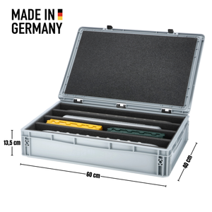 Feldherr Eurobox 60 x 40 cm Set for model railways - O scale - 4 compartments - Foam insert for upright storage