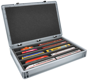 Feldherr Eurobox 60 x 40 cm Set para modelismo ferroviario - escala H0 - 5 compartimentos - inserto de espuma para almacenamiento horizontal