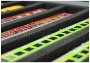 Feldherr Eurobox 60 x 40 cm Zestaw do modeli kolejowych - skala H0 - 8 przedziałów - wkładka piankowa do przechowywania poziomego