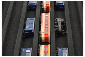 Feldherr Eurobox 60 x 40 cm set for model railways - H0e gauge - 7 compartments - foam insert for horizontal storage