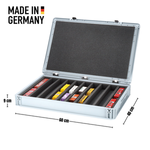 Feldherr Eurobox 60 x 40 cm Set für Modelleisenbahnen - Spur H0m - 10 Fächer - Schaumstoffeinlage zur liegenden Aufbewahrung