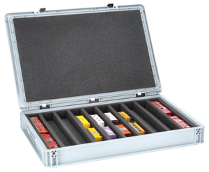 Feldherr Eurobox 60 x 40 cm Set für Modelleisenbahnen - Spur H0m - 10 Fächer - Schaumstoffeinlage zur liegenden Aufbewahrung