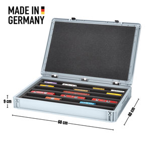 Feldherr Eurobox 60 x 40 cm Set für Modelleisenbahnen - Spur H0m - 6 Fächer - Schaumstoffeinlage zur liegenden Aufbewahrung