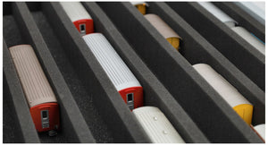 Feldherr Eurobox 60 x 40 cm Coffret pour le modélisme ferroviaire - échelle H0m - 8 compartiments - insert en mousse pour le rangement vertical