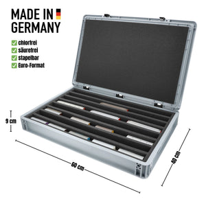 Feldherr Eurobox 60 x 40 cm Coffret pour le modélisme ferroviaire - échelle H0m - 8 compartiments - insert en mousse pour le rangement vertical