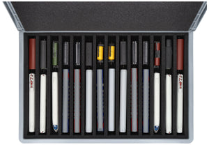 Feldherr Eurobox 60 x 40 cm Zestaw do modeli kolejowych - skala TT - 14 przedziałów - wkładka piankowa do przechowywania w pozycji pionowej