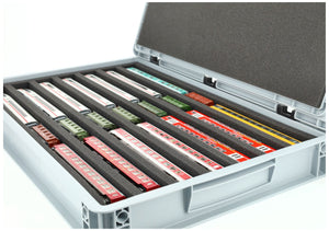 Feldherr Eurobox 60 x 40 cm Set für Modelleisenbahnen - Spur TT - 7 Fächer - Schaumstoffeinlage zur liegenden Aufbewahrung