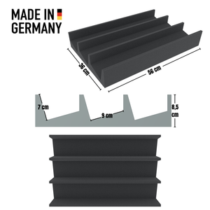 Feldherr Eurobox 60 x 40 cm Set with PanoramaLiege - 3 compartments for 0 scale - for model railways, locomotives and vehicles