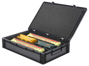 Feldherr Eurobox 60 x 40 cm Set with PanoramaLiege - 3 compartments for 0 scale - for model railways, locomotives and vehicles