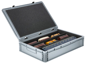 Feldherr Eurobox 60 x 40 cm Set with PanoramaLiege - 3 compartments for 0 scale - for model railways, locomotives and vehicles