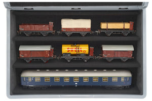 Feldherr Eurobox 60 x 40 cm Set with PanoramaLiege - 3 compartments for 0 scale - for model railways, locomotives and vehicles