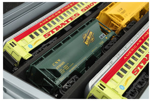 Feldherr Eurobox 60 x 40 cm Set with PanoramaLiege - 3 compartments for 0 scale - for model railways, locomotives and vehicles