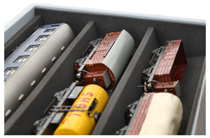 Feldherr Eurobox 60 x 40 cm Set with PanoramaLiege - 3 compartments for 0 scale - for model railways, locomotives and vehicles