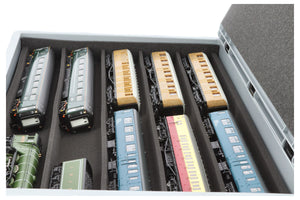 Feldherr Eurobox 60 x 40 cm Set with PanoramaLiege - 5 compartments for 00 scale - for model railways, locomotives and vehicles
