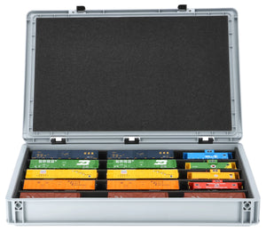 Ensemble Feldherr Eurobox 60 x 40 cm avec PanoramaLiege - 5 compartiments pour l'échelle H0 - pour trains miniatures, locomotives et véhicules