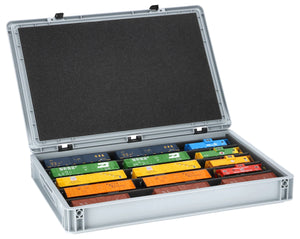 Ensemble Feldherr Eurobox 60 x 40 cm avec PanoramaLiege - 5 compartiments pour l'échelle H0 - pour trains miniatures, locomotives et véhicules
