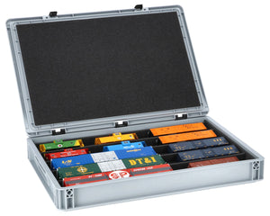 Ensemble Feldherr Eurobox 60 x 40 cm avec PanoramaLiege - 5 compartiments pour l'échelle H0 - pour trains miniatures, locomotives et véhicules