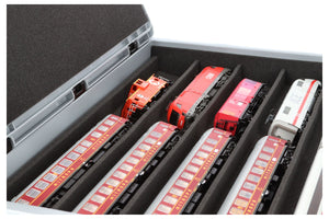 Feldherr Eurobox 60 x 40 cm Set with PanoramaLiege - 5 compartments for H0 scale - for model railways, locomotives and vehicles