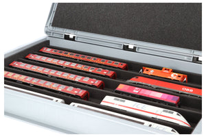 Feldherr Eurobox 60 x 40 cm Set with PanoramaLiege - 5 compartments for H0 scale - for model railways, locomotives and vehicles