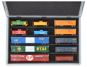 Ensemble Feldherr Eurobox 60 x 40 cm avec PanoramaLiege - 5 compartiments pour l'échelle H0 - pour trains miniatures, locomotives et véhicules