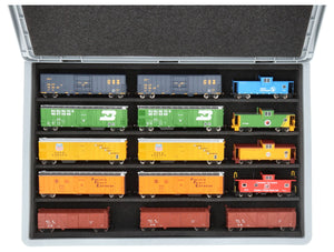 Ensemble Feldherr Eurobox 60 x 40 cm avec PanoramaLiege - 5 compartiments pour l'échelle H0 - pour trains miniatures, locomotives et véhicules