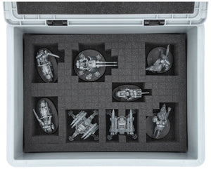 Feldherr Eurobox 40 x 30 cm Set für Tabletop-Miniaturen - 88 Fächer + Rasterschaumstoffeinlage