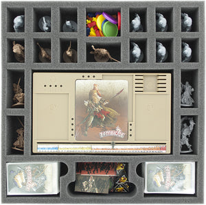 Transporter con 2 scatole LBBBG per il pegno completo di Zombicide Black Plague Kickstarter Knight Pledge.