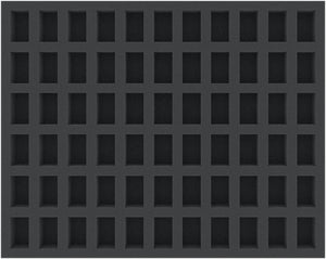 FS030A004 30 mm Schaumstoffeinlage für Miniaturen im Maßstab 1:72 (20 mm) – 66 Fächer