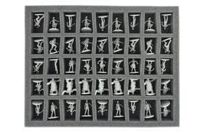 Vassoio a figura intera con 45 slot per The Walking Dead: All Out War Miniatures Game Core Set.