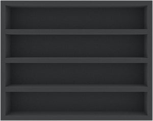 FS050A005 Incrustación de espuma Calibre H0 - horizontal - 4 ranuras para locomotoras, vagones y vehículos de modelismo ferroviario