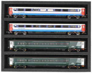 FS050A032 Schaumstoffeinlage Spur 00 - liegend - 4 Stege für Modelleisenbahn Loks, Wagons und Fahrzeuge