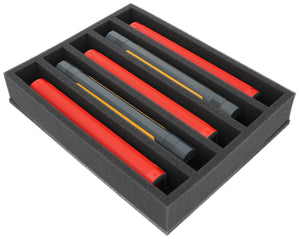 FS065A001 Schaumstoffeinlage Spur H0 - stehend - 5 Stege für Modelleisenbahn Loks, Wagons und Fahrzeuge