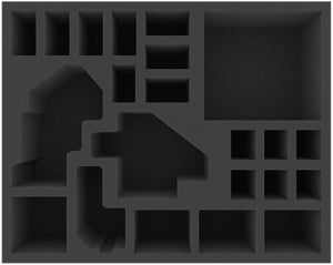 FSFH085BO Plateau en mousse pleine grandeur de 85 mm avec 22 compartiments pour tous les monstres Zombicide Black Plague