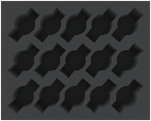 FSFR080BO 80 mm Full-Size Schaumstoffeinlage mit 15 Fächern