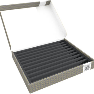 Feldherr Storage Box FSLB040 pour les locomotives, wagons et véhicules ferroviaires miniatures - 10 emplacements pour l'écartement Z - vertical