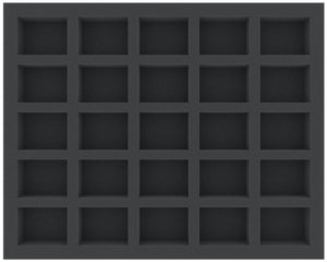 FS035MD11 Plateau en mousse de 35 mm pour figurines pleine grandeur avec 25 grandes découpes pour une obscurité totale