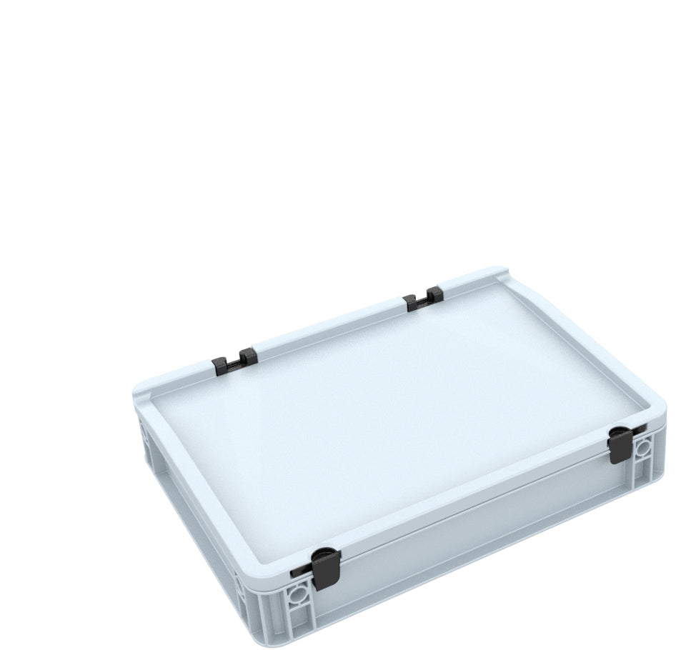 Professional Eurobox, PP, 60 x 40 x 22 cm, 40 L, perforato, incernierato Professional Eurobox, PP, 60 x 40 x 22 cm, 40 L, perforato, incernierato
