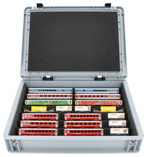 Feldherr Eurobox 40x30 Set con Zugliege - 7 compartimentos para ancho N - para maquetas de locomotoras, vagones y vehículos ferroviarios